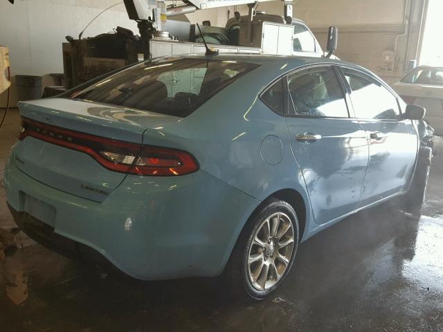 1C3CDFCA0DD290414 - 2013 DODGE DART LIMIT BLUE photo 4