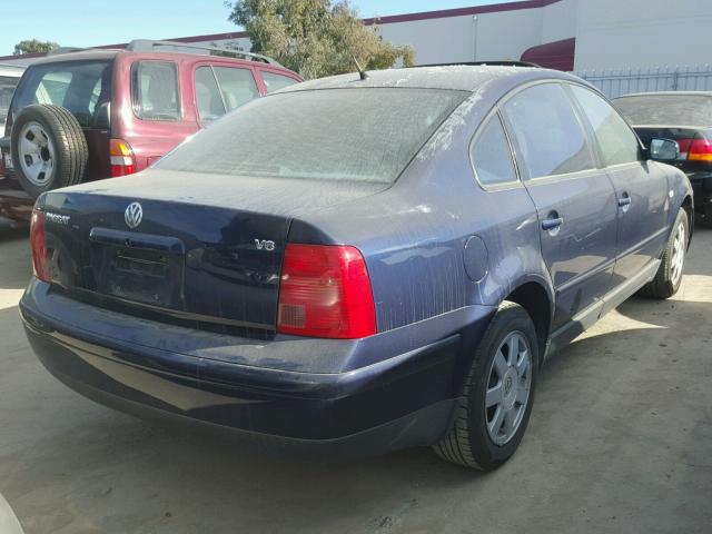 WVWAH63B11P009876 - 2001 VOLKSWAGEN PASSAT GLS BLUE photo 4