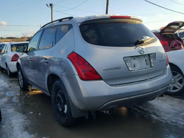 JN8AZ08W93W224814 - 2003 NISSAN MURANO SL SILVER photo 3