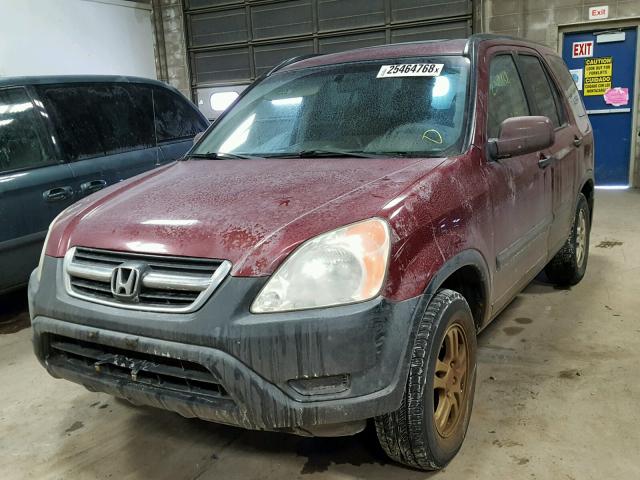 JHLRD788X3C039733 - 2003 HONDA CR-V EX MAROON photo 2