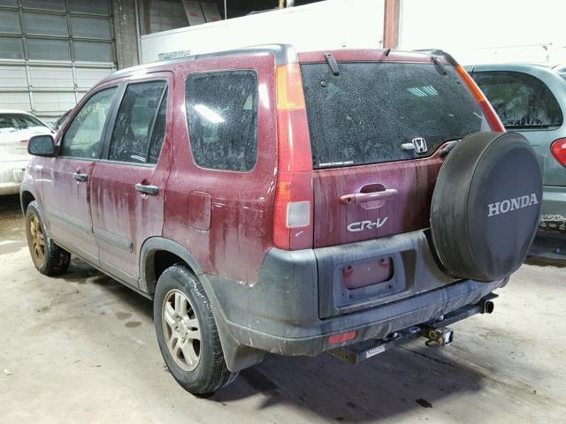 JHLRD788X3C039733 - 2003 HONDA CR-V EX MAROON photo 3