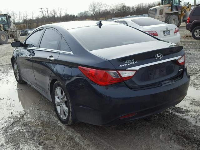 5NPEC4AC8BH181089 - 2011 HYUNDAI SONATA SE BLACK photo 3