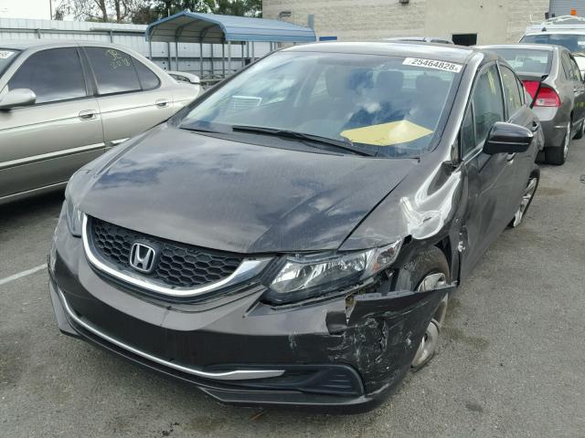 2HGFB2F51EH547981 - 2014 HONDA CIVIC LX BROWN photo 2