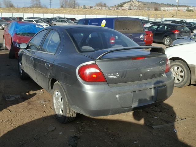 1B3ES56C85D195491 - 2005 DODGE NEON SXT GRAY photo 3