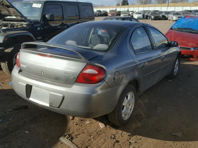 1B3ES56C85D195491 - 2005 DODGE NEON SXT GRAY photo 4