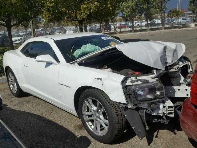 2G1FB1E38D9216566 - 2013 CHEVROLET CAMARO LT WHITE photo 1