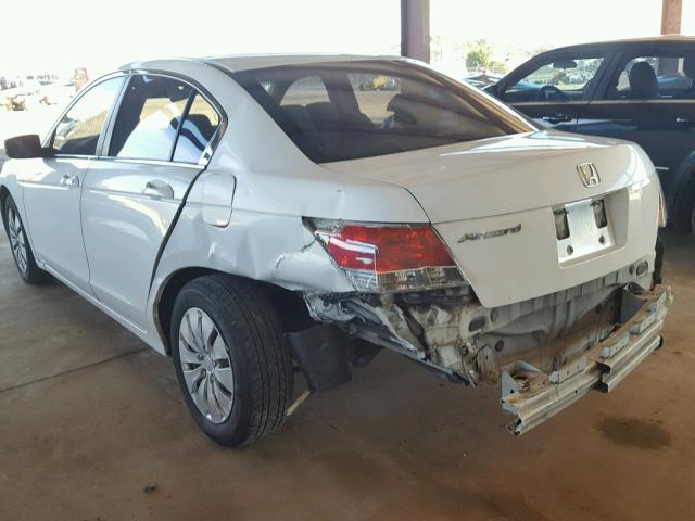 1HGCP26329A084479 - 2009 HONDA ACCORD LX WHITE photo 3