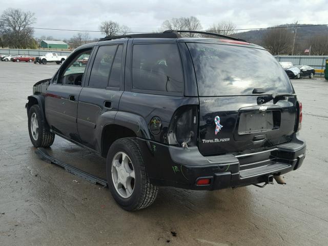 1GNDS13S672160484 - 2007 CHEVROLET TRAILBLAZE BLACK photo 3