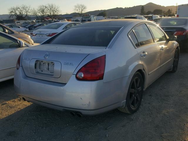 1N4BA41EX4C804078 - 2004 NISSAN MAXIMA SE SILVER photo 4