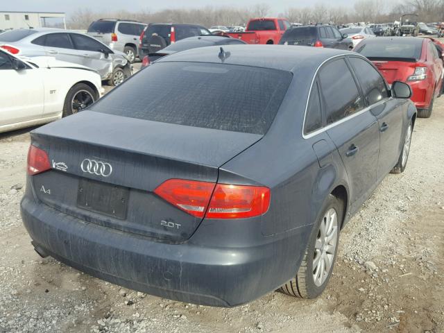 WAUCF78K39N067411 - 2009 AUDI A4 PREMIUM GRAY photo 4