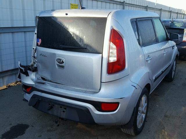 KNDJT2A53D7557368 - 2013 KIA SOUL SILVER photo 4