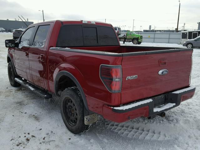 1FTFW1ET4EFA31399 - 2014 FORD F150 SUPER RED photo 3
