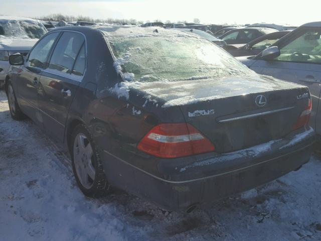 JTHBN36F055009149 - 2005 LEXUS LS 430 BLUE photo 3