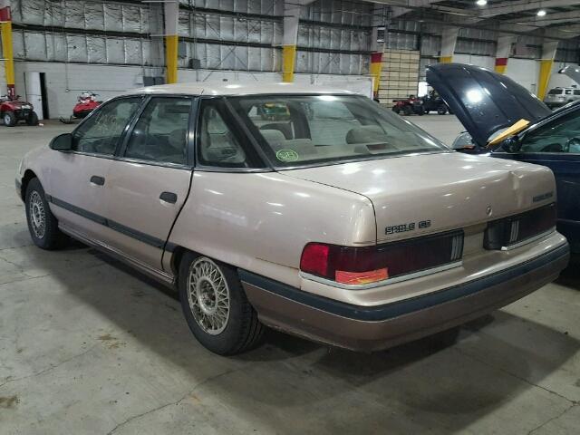 1MECM50U4MG652178 - 1991 MERCURY SABLE GS TAN photo 3