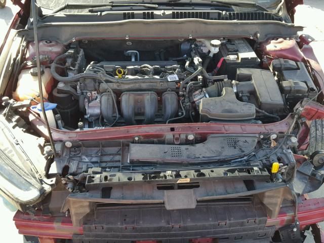 3FA6P0H78ER203979 - 2014 FORD FUSION SE RED photo 7