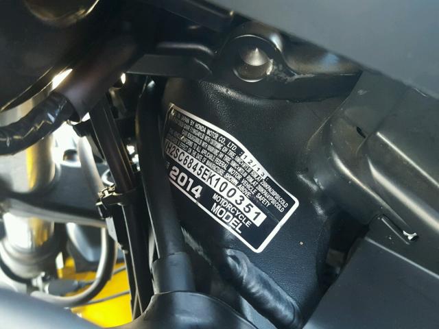 JH2SC6845EK100351 - 2014 HONDA GL1800 B YELLOW photo 10