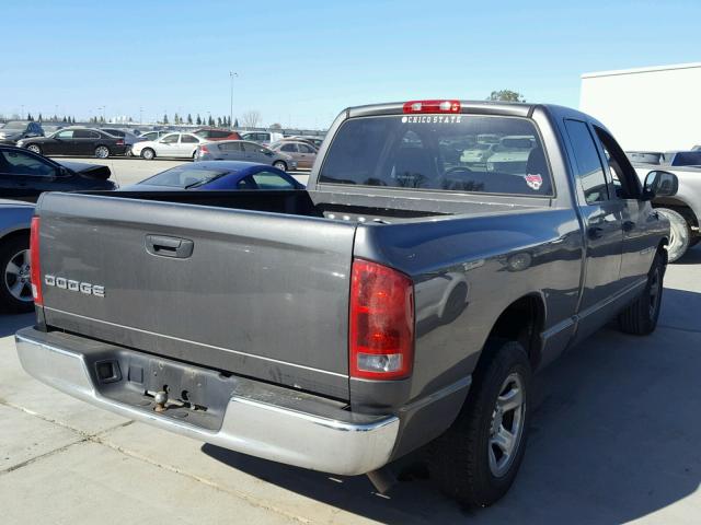 3D7HA18N82G164588 - 2002 DODGE RAM 1500 GRAY photo 4