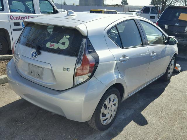 JTDKDTB39F1106567 - 2015 TOYOTA PRIUS C SILVER photo 4