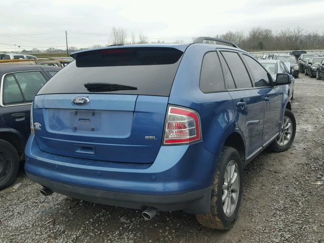 2FMDK38C69BA54177 - 2009 FORD EDGE SEL BLUE photo 4