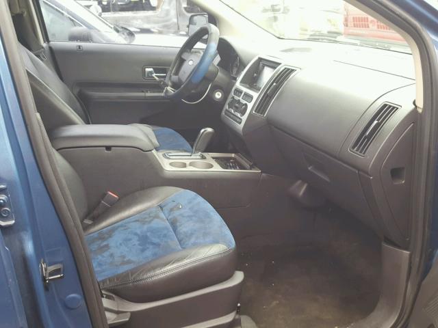 2FMDK38C69BA54177 - 2009 FORD EDGE SEL BLUE photo 5