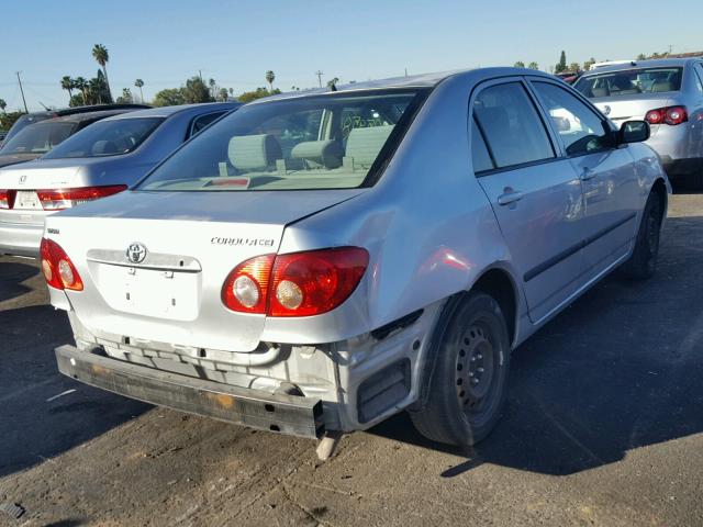 JTDBR32E260083254 - 2006 TOYOTA COROLLA CE SILVER photo 4