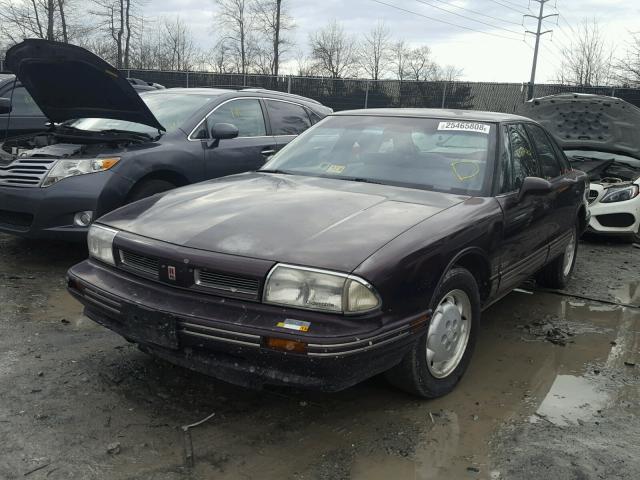 1G3HY53L6PH320207 - 1993 OLDSMOBILE 88 ROYALE BURGUNDY photo 2