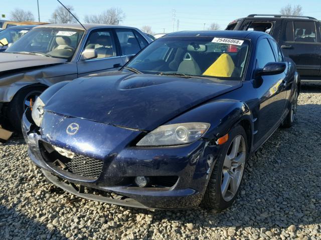 JM1FE173980214014 - 2008 MAZDA RX8 BLUE photo 2