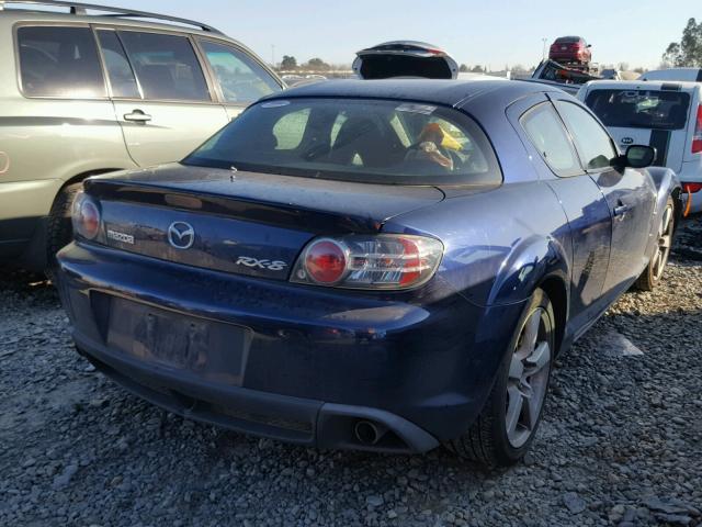 JM1FE173980214014 - 2008 MAZDA RX8 BLUE photo 4