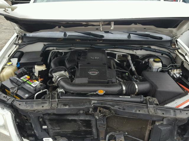 1N6AD0ER6AC410265 - 2010 NISSAN FRONTIER C WHITE photo 7