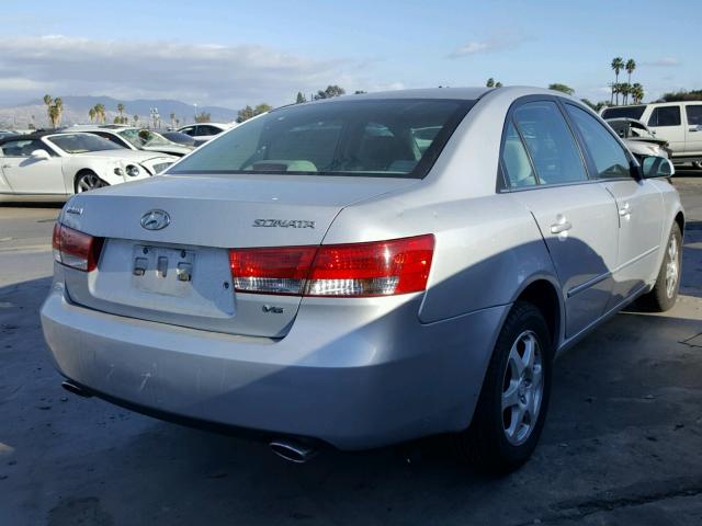 5NPEU46FX6H129212 - 2006 HYUNDAI SONATA GLS SILVER photo 4