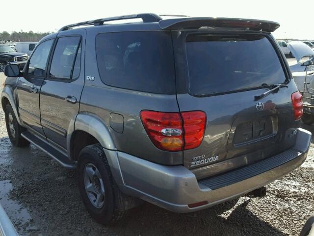 5TDZT34A43S159267 - 2003 TOYOTA SEQUOIA SR GRAY photo 3