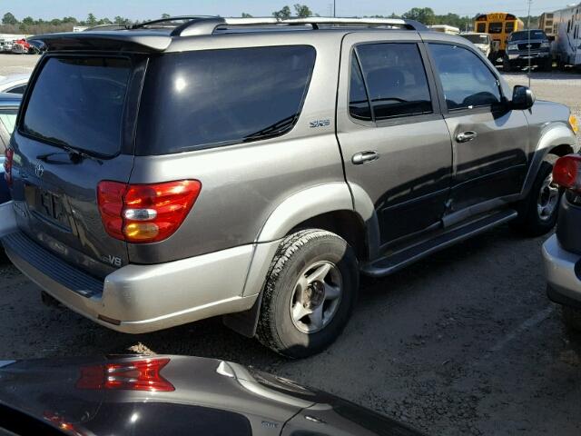 5TDZT34A43S159267 - 2003 TOYOTA SEQUOIA SR GRAY photo 4