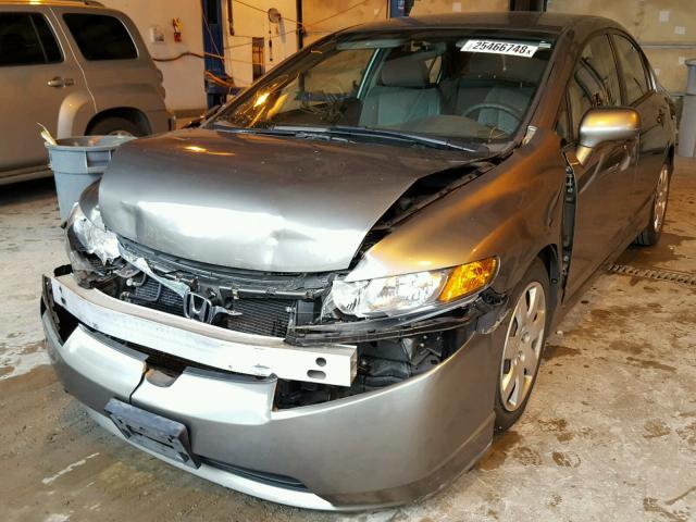 1HGFA16596L110344 - 2006 HONDA CIVIC LX GRAY photo 2