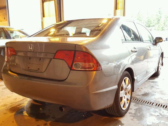 1HGFA16596L110344 - 2006 HONDA CIVIC LX GRAY photo 4