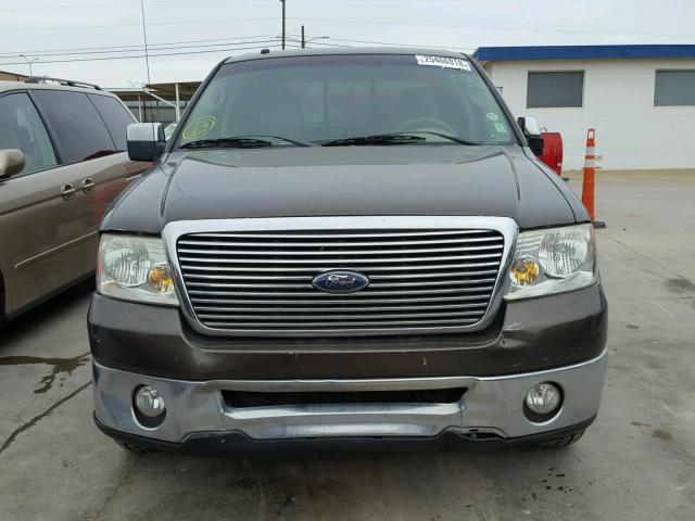 1FTPW12V28FA53240 - 2008 FORD F150 SUPER GRAY photo 9