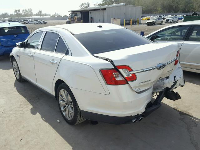 1FAHP2FW6AG142227 - 2010 FORD TAURUS LIM WHITE photo 3