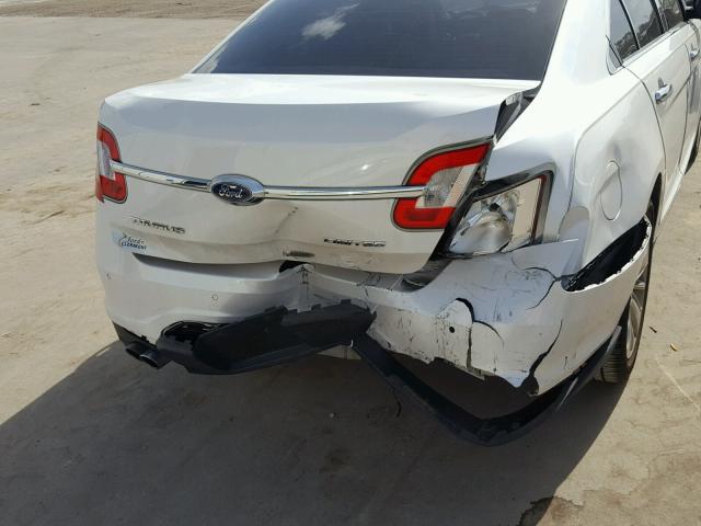 1FAHP2FW6AG142227 - 2010 FORD TAURUS LIM WHITE photo 9