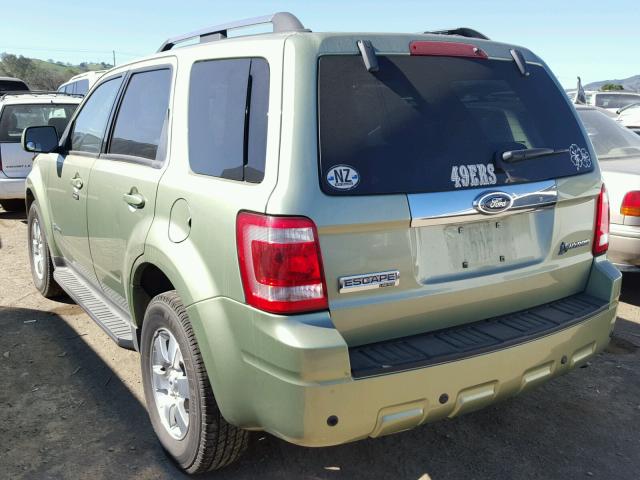 1FMCU59319KA32349 - 2009 FORD ESCAPE HYB GREEN photo 3