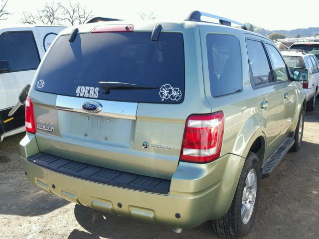 1FMCU59319KA32349 - 2009 FORD ESCAPE HYB GREEN photo 4