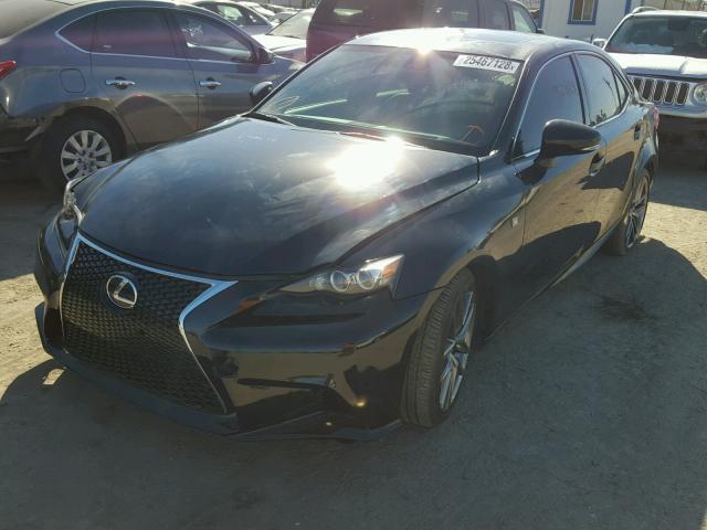 JTHBF1D27F5059291 - 2015 LEXUS IS 250 BLACK photo 2