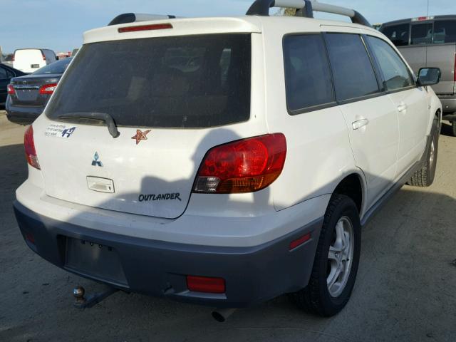 JA4LX31G13U077795 - 2003 MITSUBISHI OUTLANDER WHITE photo 4