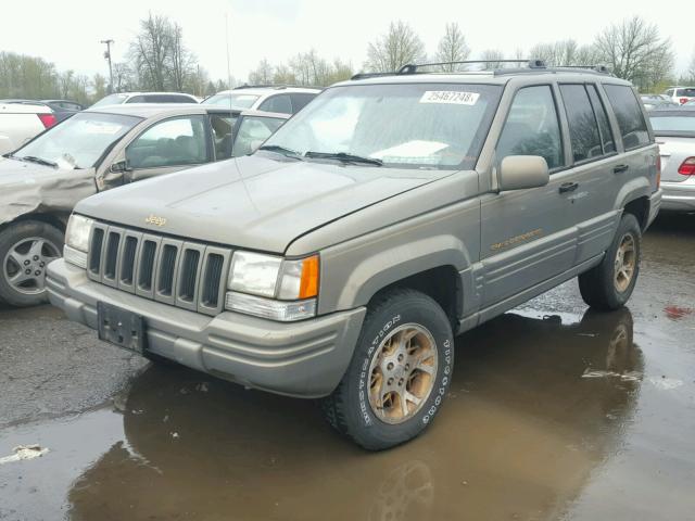 1J4GZ78Y1TC160988 - 1996 JEEP GRAND CHER TAN photo 2