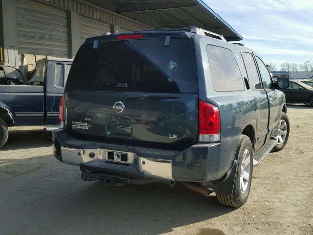 5N1AA08B84N735465 - 2004 NISSAN ARMADA SE BLUE photo 4