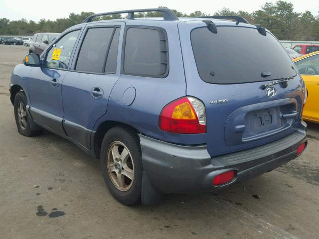 KM8SC13D03U366764 - 2003 HYUNDAI SANTA FE G BLUE photo 3