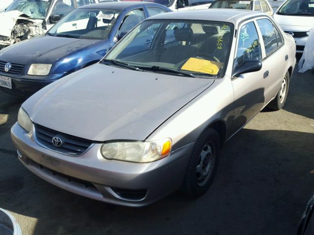 1NXBR12E22Z643776 - 2002 TOYOTA COROLLA CE TAN photo 2