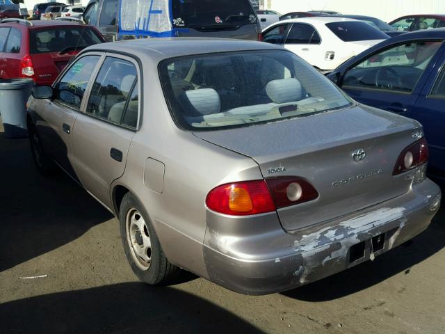 1NXBR12E22Z643776 - 2002 TOYOTA COROLLA CE TAN photo 3