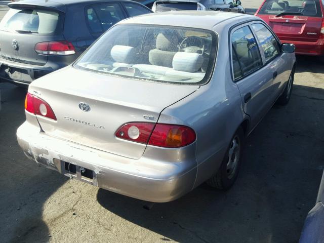 1NXBR12E22Z643776 - 2002 TOYOTA COROLLA CE TAN photo 4