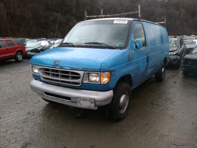 1FTSE34L21HB13158 - 2001 FORD ECONOLINE BLUE photo 2