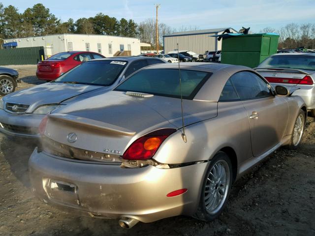 JTHFN48Y820027316 - 2002 LEXUS SC 430 GOLD photo 4