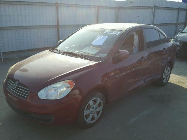 KMHCN46C79U365722 - 2009 HYUNDAI ACCENT GLS MAROON photo 2